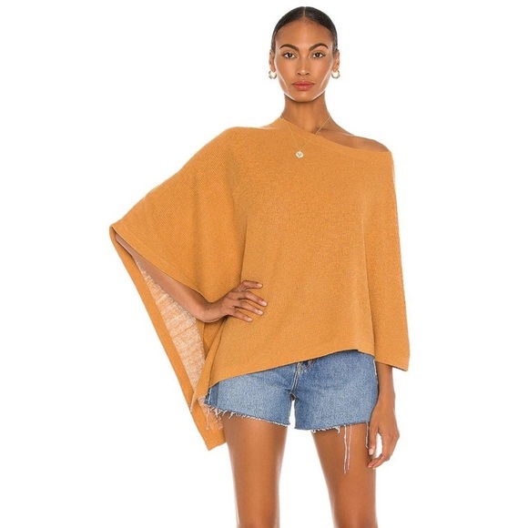 Lovers And Friends Revolve Granger Poncho Camel Wool Size Small - Picture 1 of 9